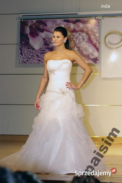 Suknia ślubna india 38 śmietankowa Hiszpanka kom Rozmiar 38(M)