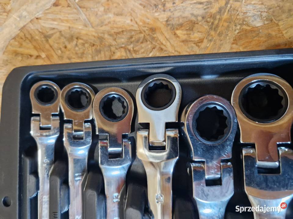 KLUCZE PŁASKIE OCZKOWE Z GRZECHOTKĄ KUTE CrV Głogowa