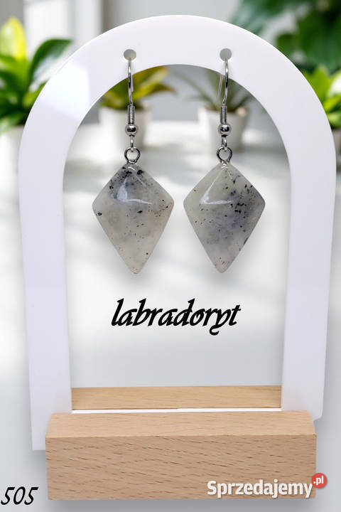 Kolczyki z LABRADORYTU labradoryt trapez sprzedam
