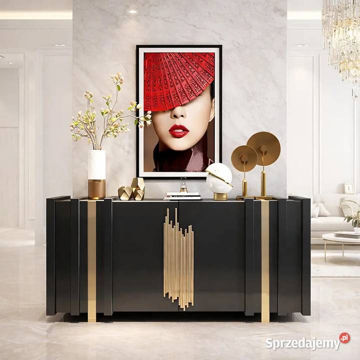 Komoda złota Pedro Glamour Premium 160x40x90 Golkowice