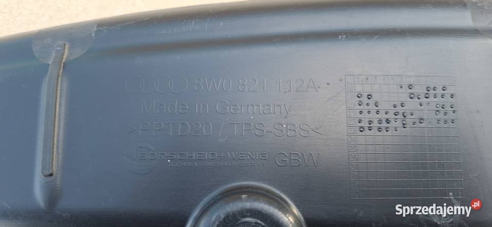 AUDI A4 B9 LIFT OSŁONA WYGŁUSZENIE BŁOTNIKA Bieleń