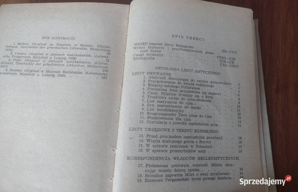 Antologia listu antycznego Jerzy Schnayder Gdańsk