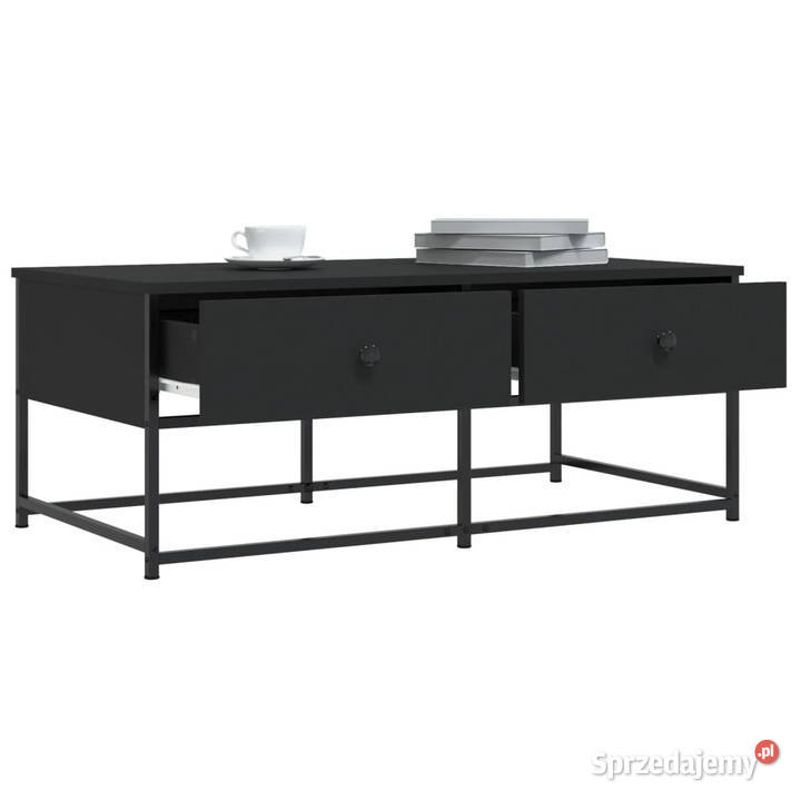 Stolik kawowy czarny 100x51x40 materiał Stoły Warszawa