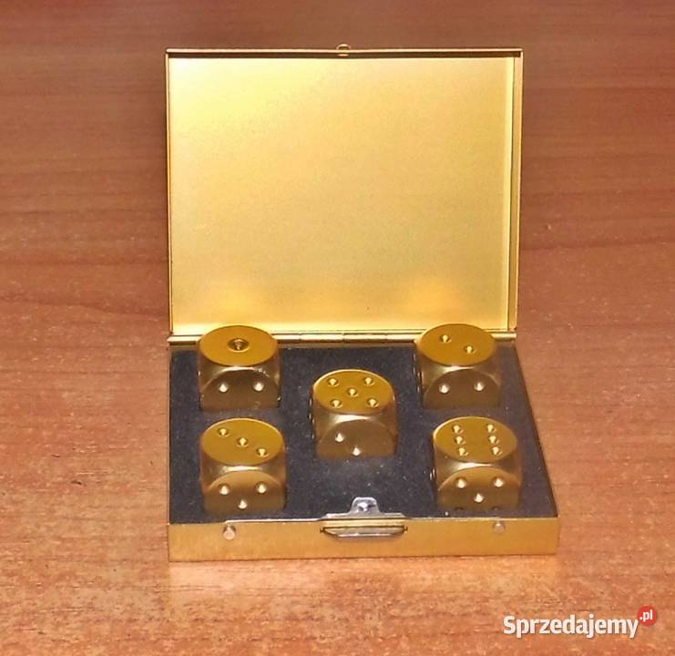 Kolekcjonerski zestaw kości do gry w pudełeczku