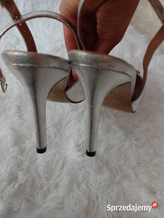 41 Srebrne bogato zdobione szpilki czółenka 25.4cm Kraków