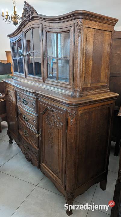 Dębowy kredens ludwikowski kompletusklep Dąbrowa Dąbrowa Górnicza sprzedam