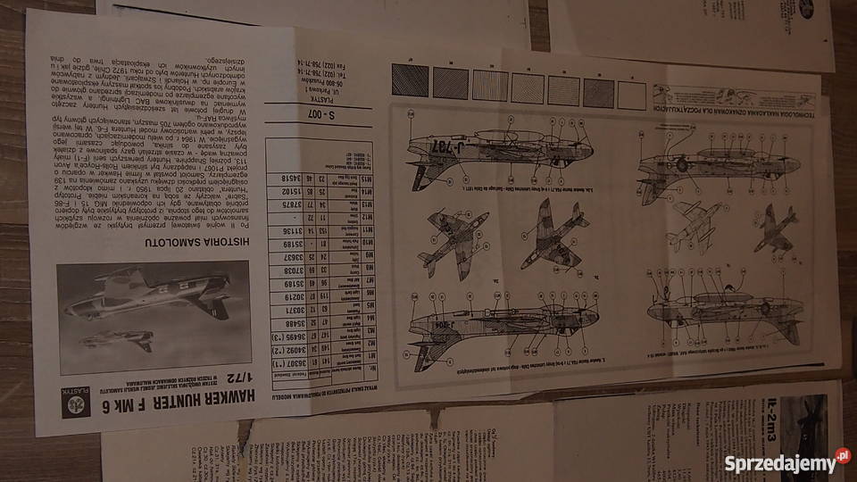 Modele plastikowe samolotów instrukcje do Tychy