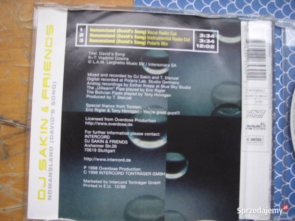 RAP singiel CD DJ SAKIN FRIENDS 1998 Wołów