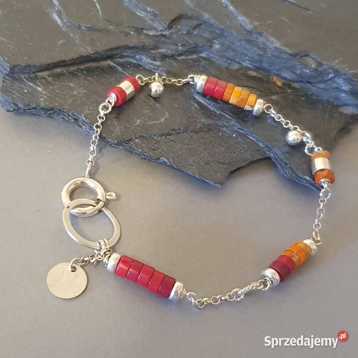 Kolorowa bransoletka ręcznie robiona z Izabelin C