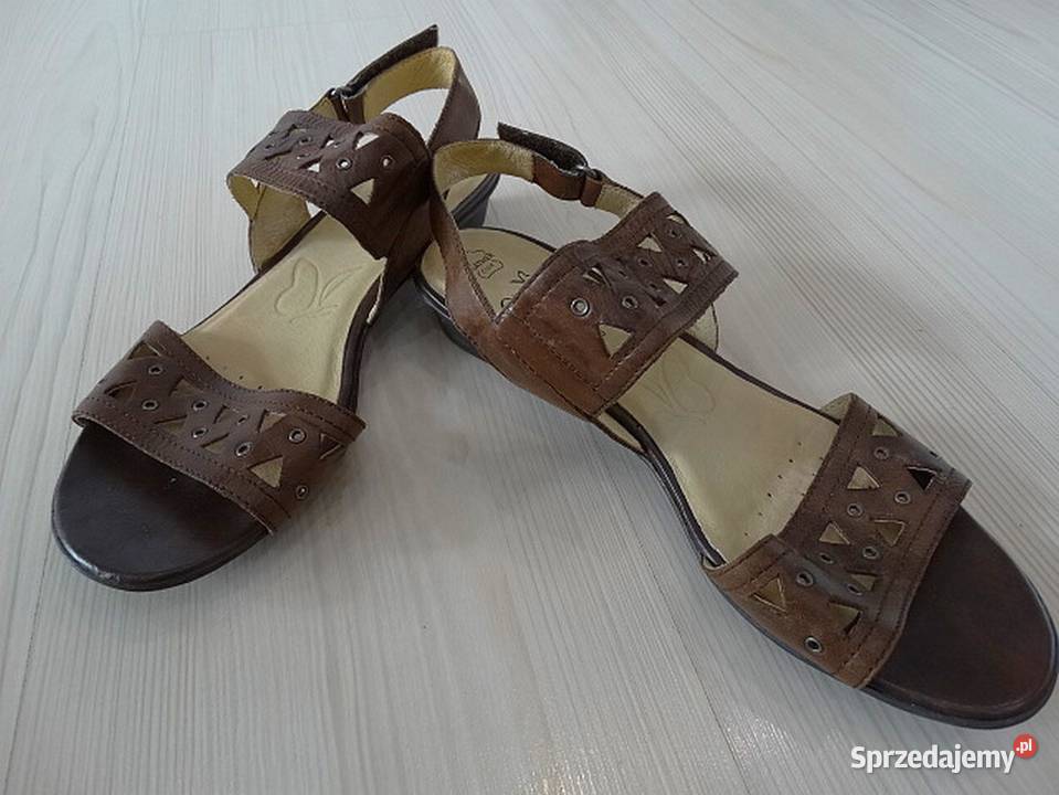 Buty Sandały Skórzane Skóra Naturalna Modny Łomża sprzedam