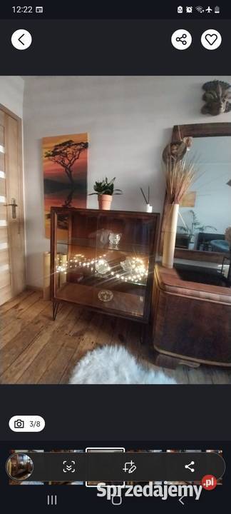 Retro witrynka gablota biblioteczka vintage Gdańsk
