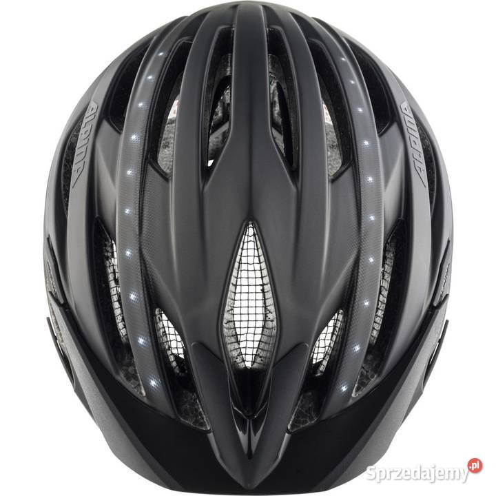 Kask rowerowy Alpina Urban Haga LED Matt Black Szczerbice