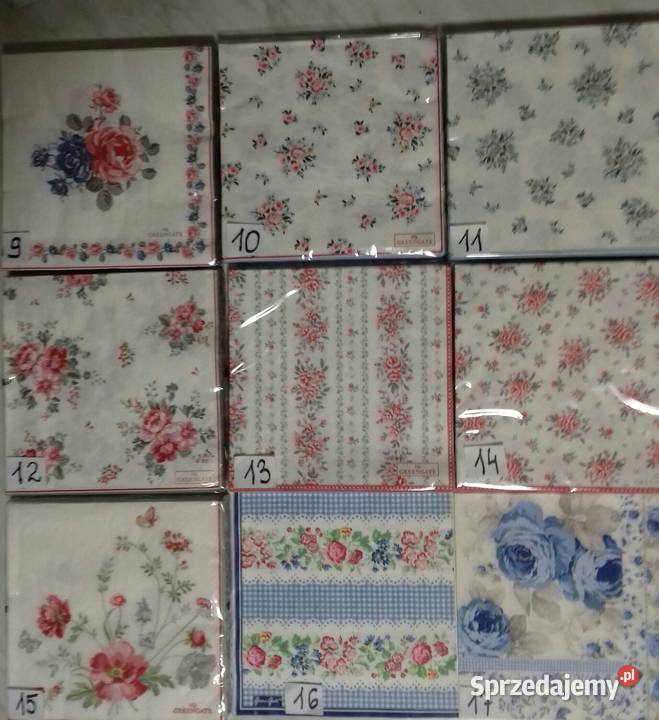 Serwetki decoupage greengate i inne aniołki Laskowiec