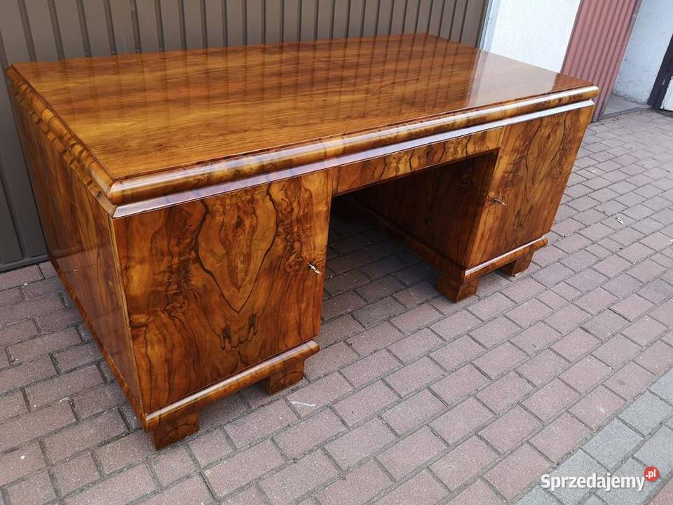 Biurko ARTDECO Orzech Politura Stare Antyk wielkopolskie Swarzędz sprzedam