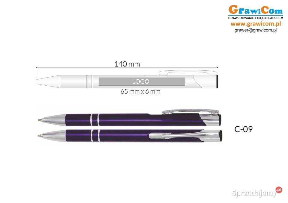 długopisy metalowe cosmo z grawerem 500 Leżajsk
