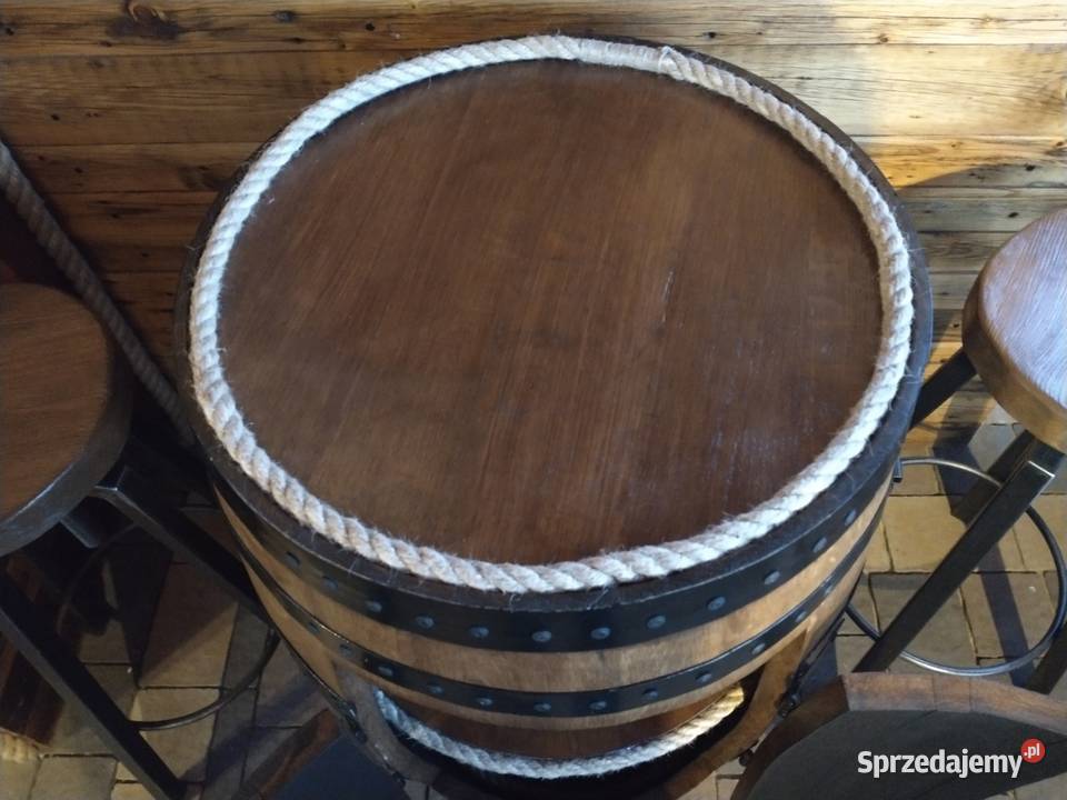 Podświetlany barek z beczki dębowej whisky śląskie Żywiec