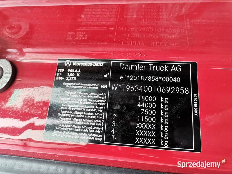 MERCEDESBENZ ACTROS 2023 1280900 ccm 449 Ciągniki siodłowe mazowieckie Warszawa