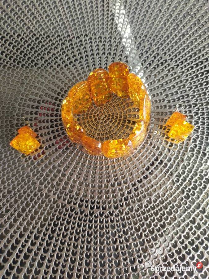 Branzoleta z bursztynu dokupienie kolczyków Bolesławiec