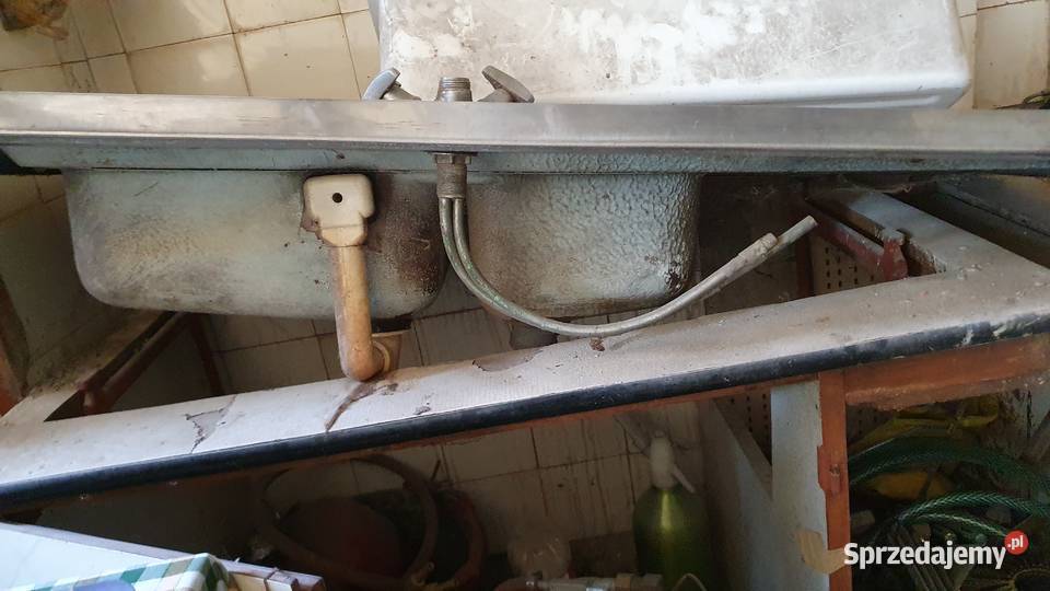 Stary zlewozmywak ze stali nierdzewnej 2komorowy Warszawa