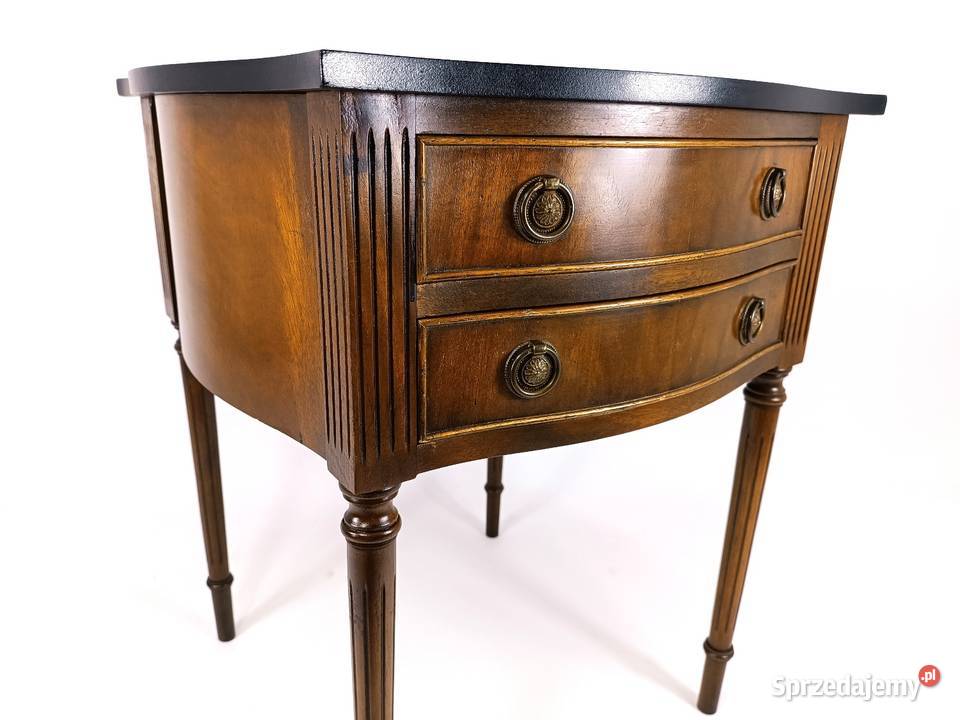 Drewniany stolik z szufladkami vintage Meble Zielona Góra