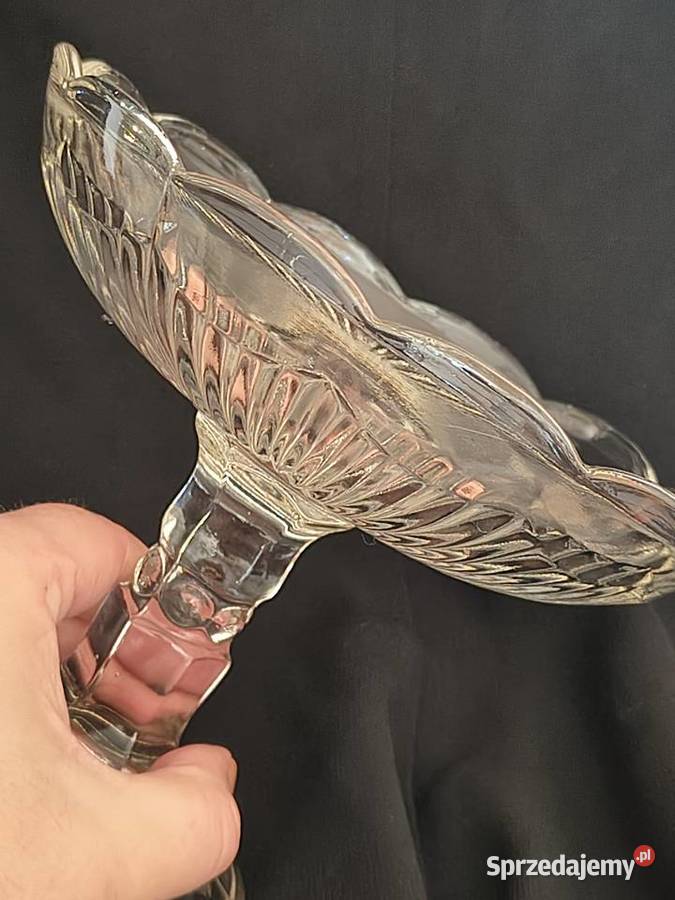 Piękna pateraowocarkana owoce Cudowne szkło huty Rzeszów sprzedam