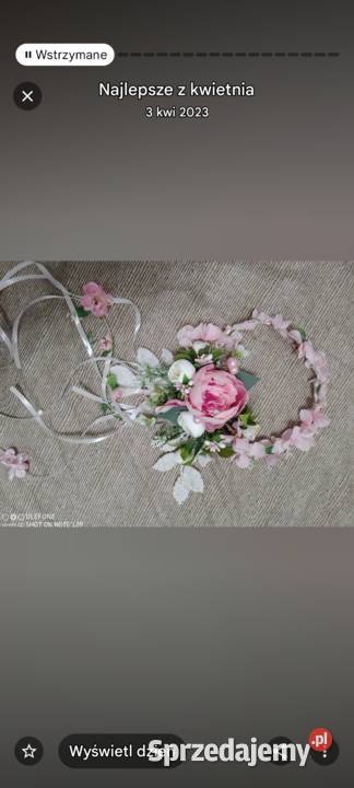 Wianek komunijny duży kwiaty