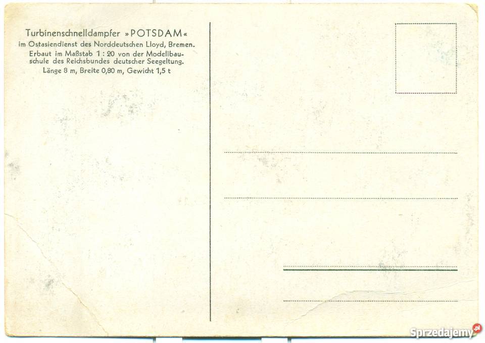 Turbinenschnelldampfer Potsdam Norddeutschen Ostrów Wielkopolski