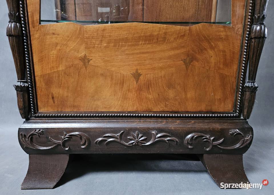 Dębowa witryna serwantka z przełomu XIX i XX Szczecin sprzedam