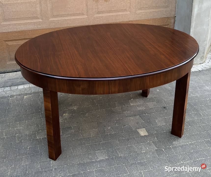 Stół Owalny Orzech ART DECO 306 Rozkładany Do