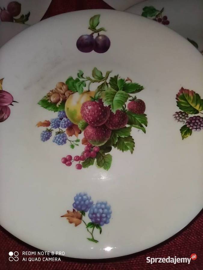 6 talerzyków z owocami Winterling Bavaria Gdańsk