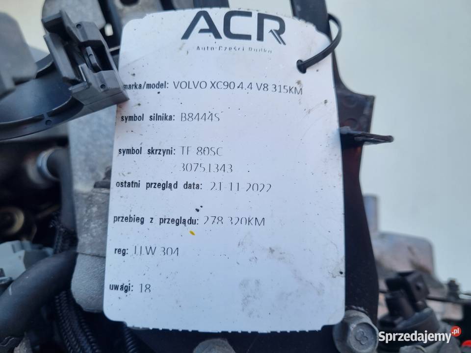 SILNIK KOMPLET Volvo XC90 44 V8 316 osobowe Silniki kompletne