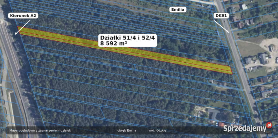 Działka inwestycyjna na sprzedaż Emilia