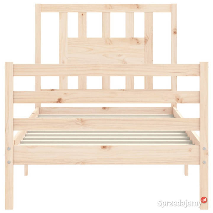 Rama łóżka z wezgłowiem lite drewno 90x200 Warszawa