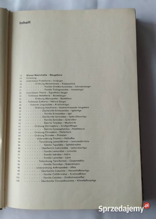 URANIA TIERREICH Sugetiere Hajnówka