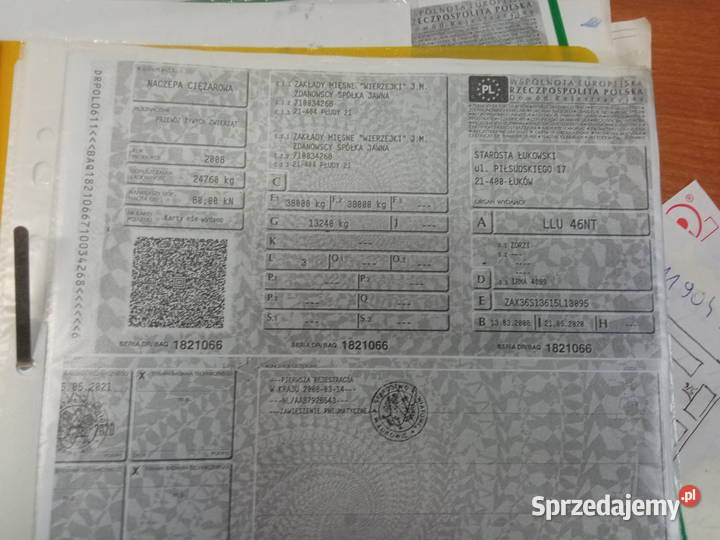 Naczepa ZORZI model IRMA 4089 do przewozu żywca Płudy