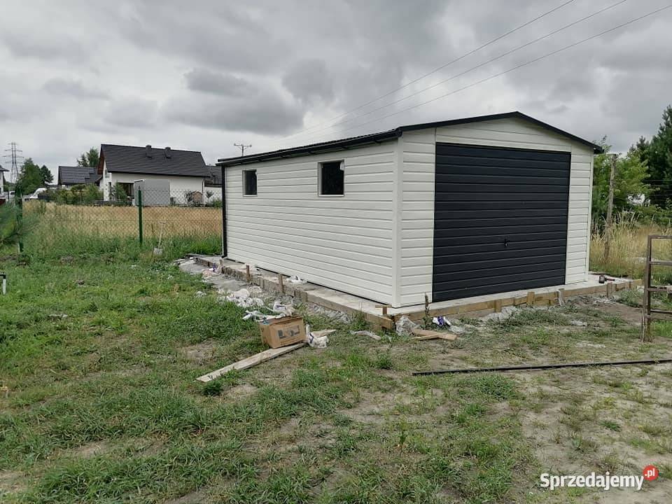 Garaż Blaszany 4x6 dwuspad profil premium brama świętokrzyskie