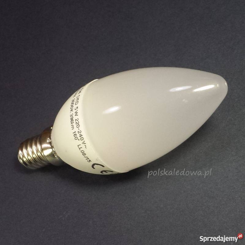 40W Diodowa żarówka ledowa 5W świeca SMD LED Oświetlenie Siemianowice Śląskie sprzedam