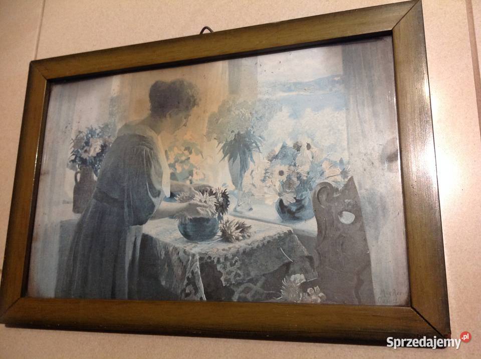 Stary Obraz Obrazek Arenz 1908 Sygnowany Nowa Sól