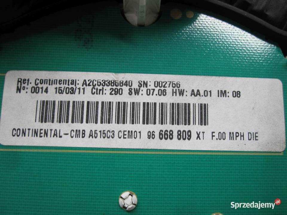 CITROEN DS3 11r licznik zegary ANGLIK 96668809XT Kielce