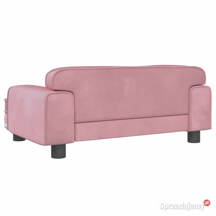 Sofa dzieci różowa 70x45x30 aksamit WM3196296 Warszawa