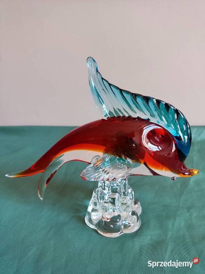 Figurka szklana ryba Murano Głuchołazy