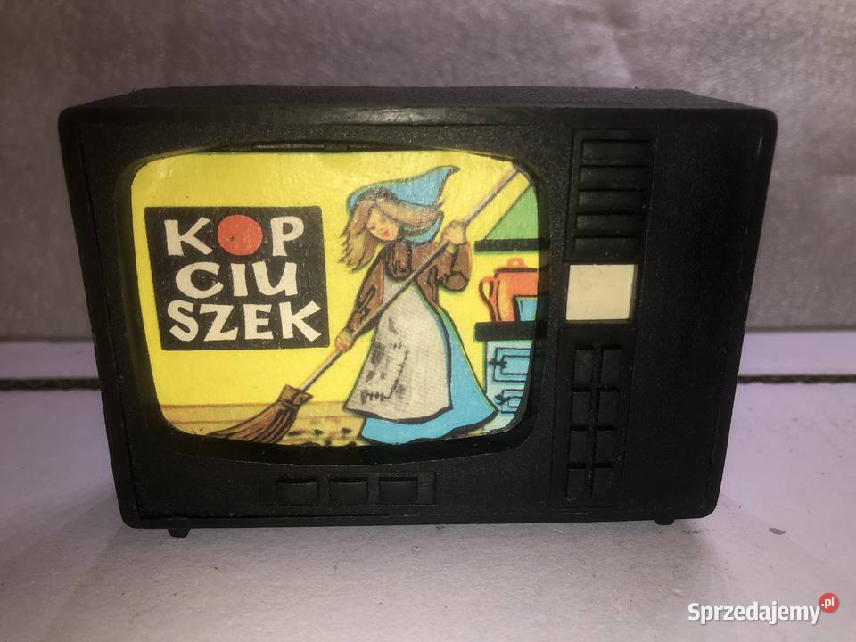 Telewizorek zabawka z przezroczami bajka o Jaworzno