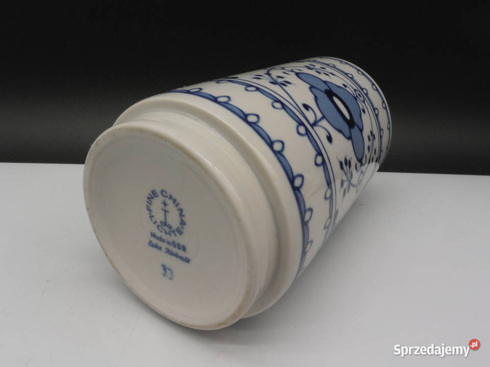 Porcelana Lichte Echt Kobalt Kubek Wazonik wzór Raszków