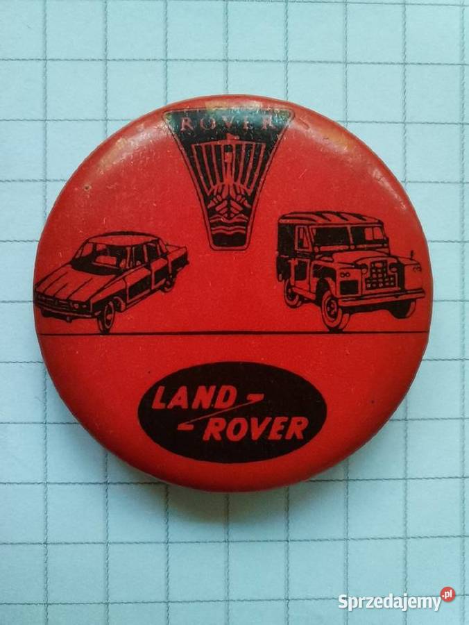 Stara oryginalna odznaka przypinka Land Rover Katowice
