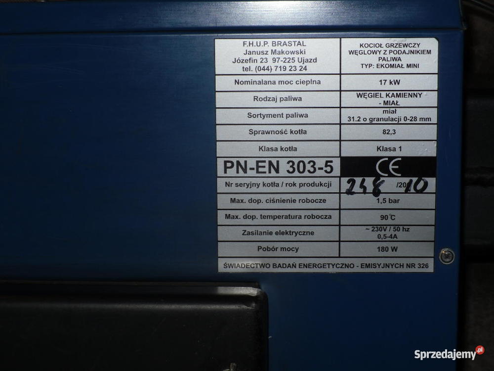 Piec co z podajnikiem Gałków Duży