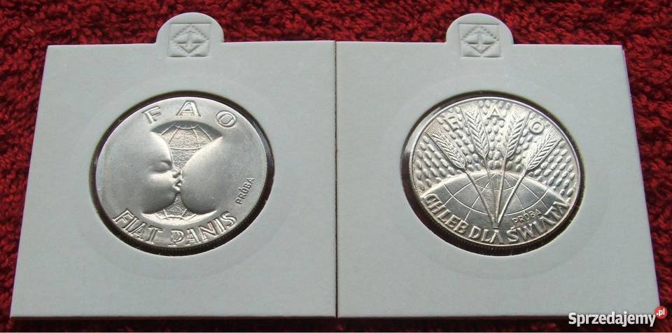 ZESTAW MONET 10 CYCUSZEK CHLEB ŚWIATA 1971 PRÓBA Katowice