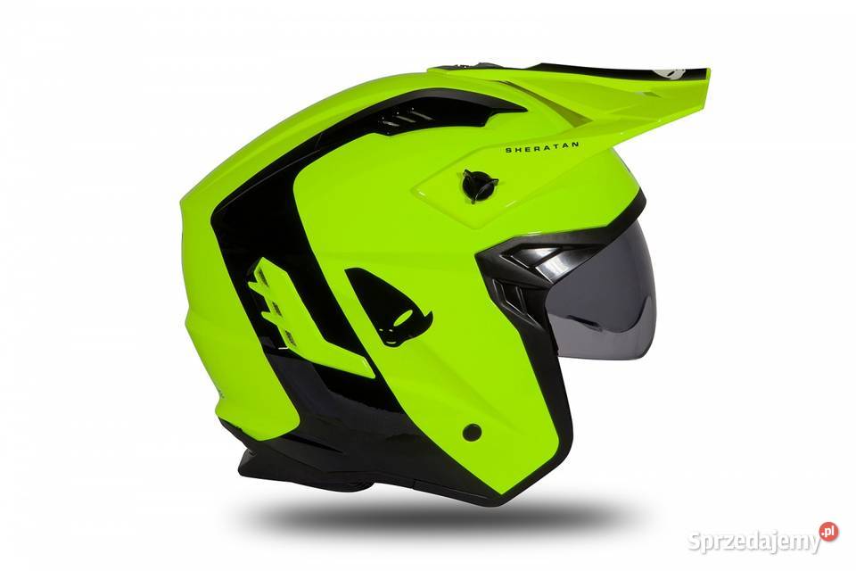 KASK UFO Z BLENDĄ TRIAL CZARNY ŻÓŁTY MLXL Kaski Mrągowo sprzedam