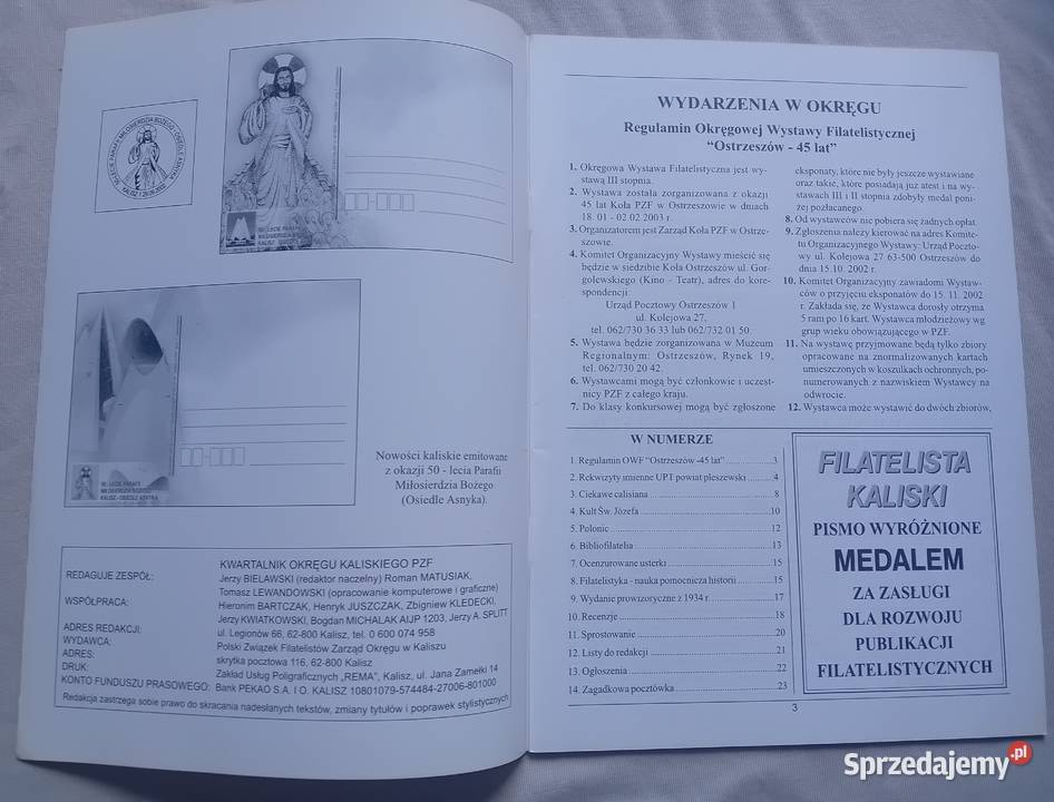 Kwartalnik Filatelista Kaliski numer 375 Koźminek sprzedam