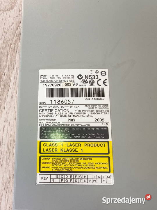 Nagrywarka CD do komputera Teac CDW540E wielkopolskie Topola Wielka