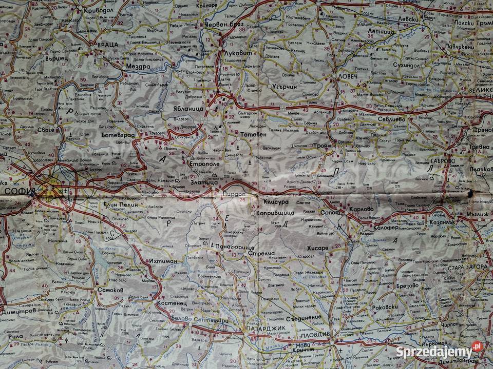 Bułgaria mapa drogowa 1800 000 Mapy i przewodniki Kraków sprzedam